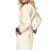 Irall Juniper Satin Cream Dressing Gown Plus Size - Image 2