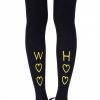 Zohara "Party In The Back & Front" Black Tights