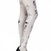 Zohara "Tattoo" Cream Print Tights