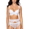 Roza Lagerta Suspender Belt White Size Small - XL