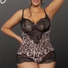 YesX YX854Q Leopard Bodysuit Size XL - 4XL - Image 2