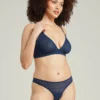 The Sheer Deco Easy Does It Bralette Navy Up to G Cup - Image 4